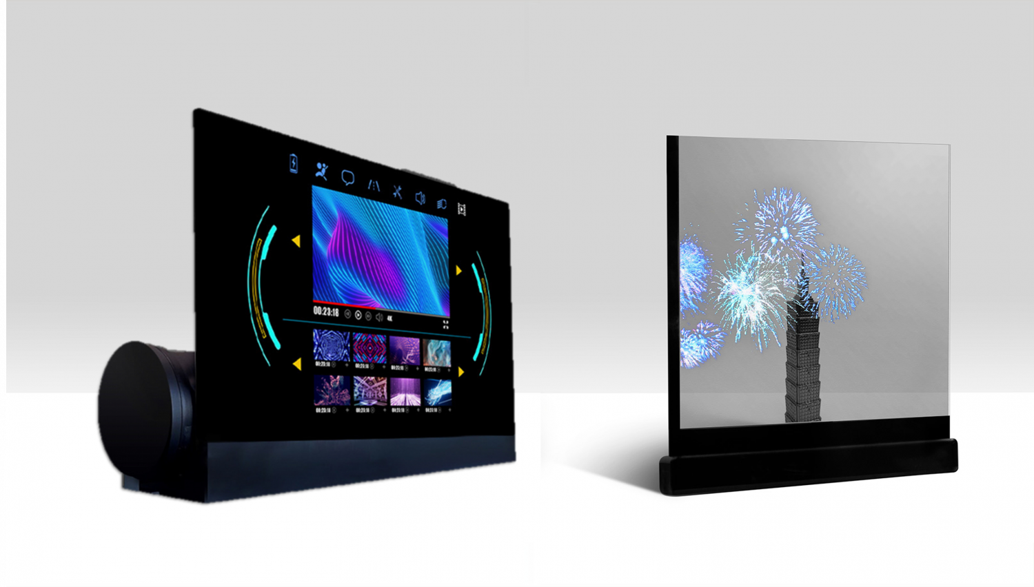 可捲式、折疊性、高透明